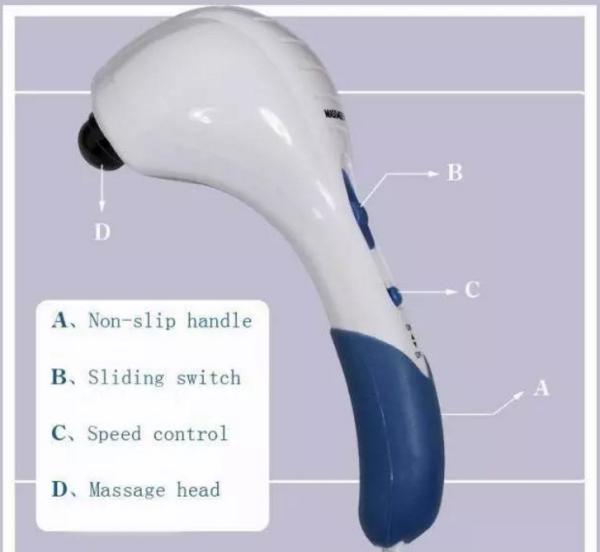 Non - Slip Handle Portable Back Massager Dual Heads Black Or Customized Color