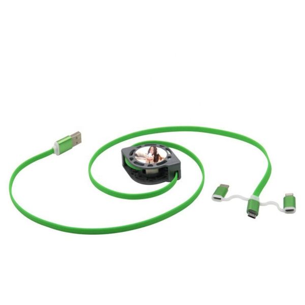 Double Sided 3 In 1 Sublimation USB Data Cable Custom Flash Drive