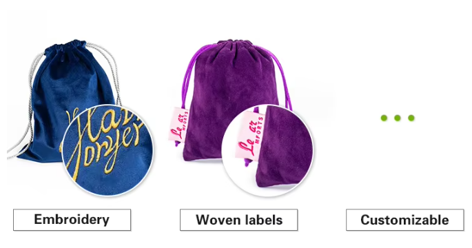 Nonwoven Cotton Small Drawstring Gift Bags For Shoes Clothing Dust Packaging