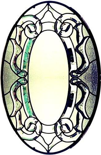 inlaid glass of irregular shape