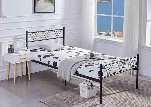 Simple Furniture Home Single Double Q235 Wrought Iron Platform Bed Frame Queen
