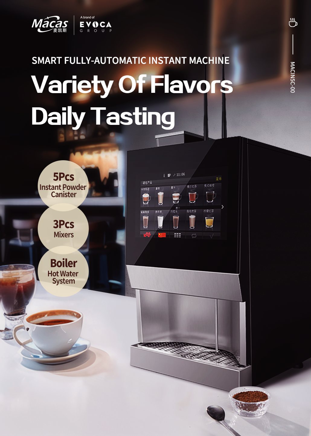 Fábrica de máquinas automáticas de café instantâneo comercial com o melhor preço