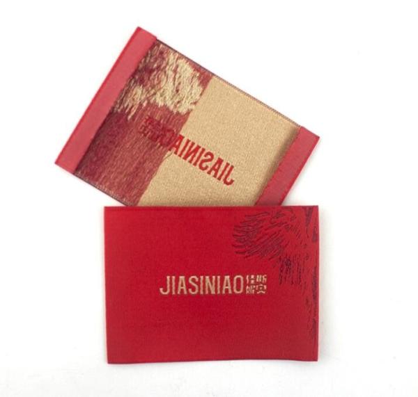 Neck Damask Woven Fabric Labels Sewing Standard Size OEM & ODM