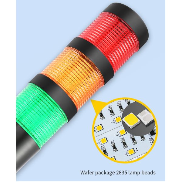 Tri-Color LED Signal Tower Lamp with 50000 Hours Lifespan and IP54 Protection for Machine Tools