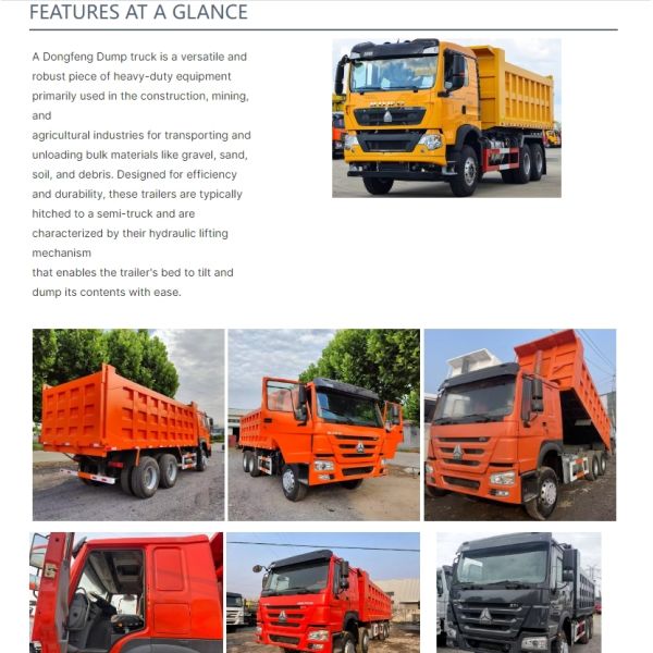 Howo Brand 6x4/8x4 Dump Truck 371/430Hp  for Coal Transportation