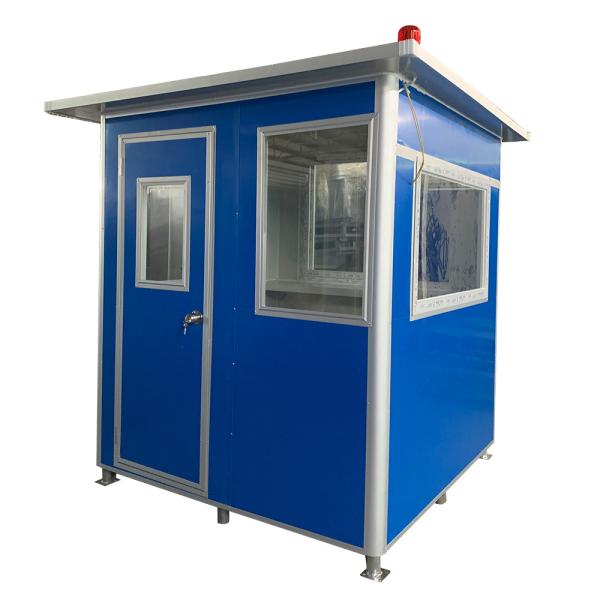 Petite résidence de garde extérieure, kiosque de sécurité moderne, acier coloré