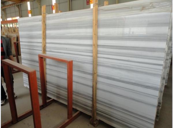 Outside Marmara White Marble Patio Tiles / Slabs , Natural Stone Bathroom Floor Tiles