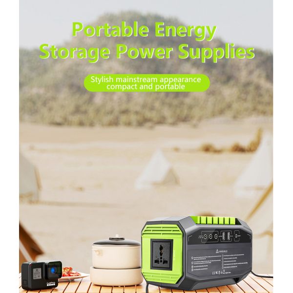 Portable Power Station 300w EU Plug LED Light  DC AC Solar Generator for Home Use 200W Products Certificates