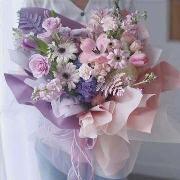 Decoration Pearl Fishtail Yarn Ribbon Floral Flower Packaging Ribbon for Rose Flower Bouquet Making Materials 9X9X2.5 cm
