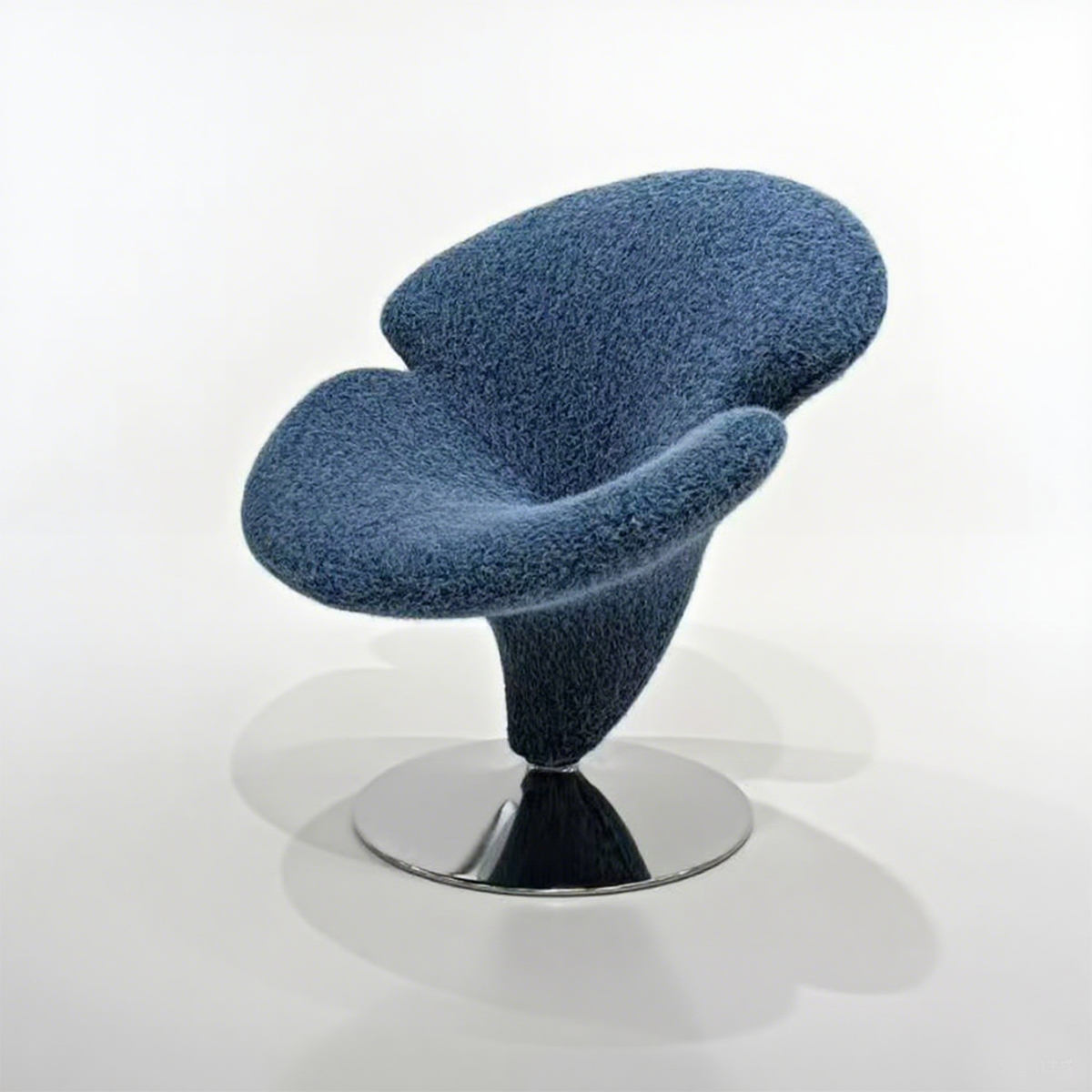Designer Eco-Friendly Fabric Revolving Flower Shaped Swivel Accent Chair for Living Room Bedroom Apartment & School Use