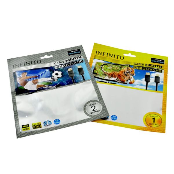 Custom printing heat seal customized color little things plastic bags with hanging hole OPP gift jewelry packaging bags