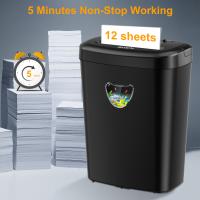 CE/EMC/ETL Seguridad Aprobada para uso pesado Trituradora de papel comercial CD228P-12 con contenedor de 25L