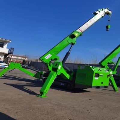 esteira rolante de 5 toneladas Crane With Hydraulic Telescopic Outrigger da aranha do motor de EPA
