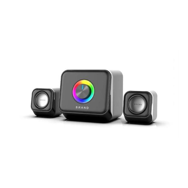Wired Computer Speaker 3W*2 Mid-tweeter+5W Bass 52mm Speaker 65dB SNR USB / Bluetooth Switching For Office Workers