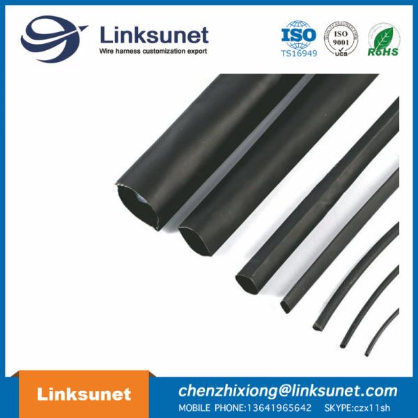 Black Polyolefin Heat Shrink Cable Sleeve 6mm - 180mm Length -30℃ - 80℃