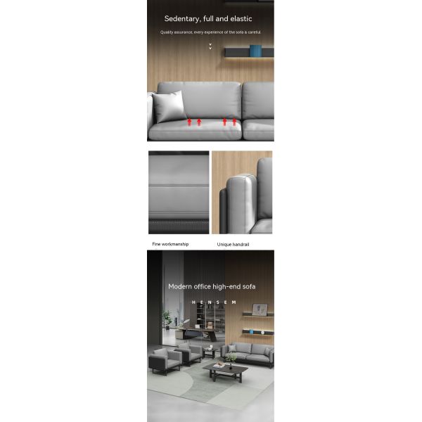 OEM Легкий роскошный итальянский современный кожаный диван Кофейный стол для офисной мебели