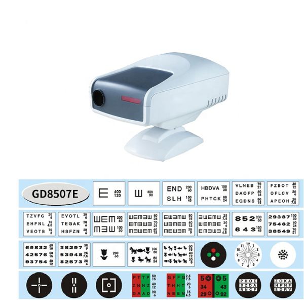 1.5m Distance Halogen Lamp Optical Chart Projector Remote Control