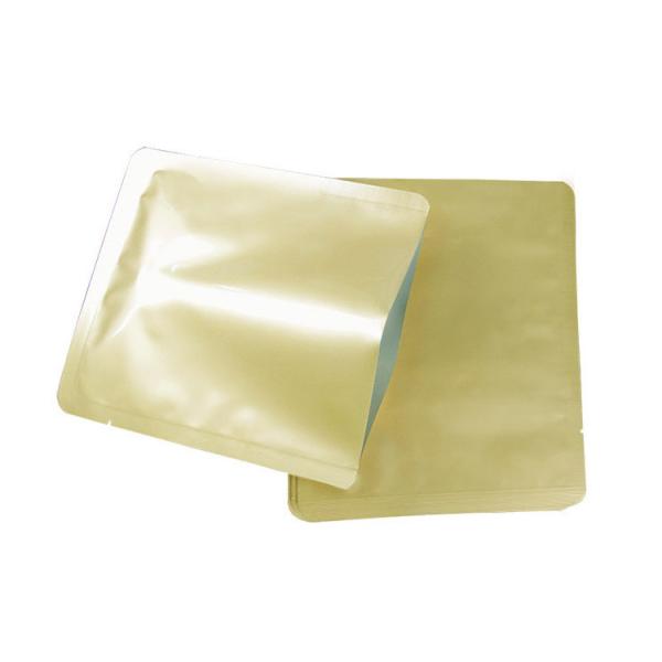 Aluminum Foil  Flat Three Side Bag Printed Gold Aluminum Foil Bag