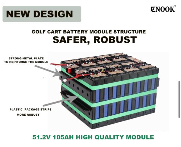 Eco Amigável Lítio Ferro Fosfato Carrinho de Golf Bateria 51.2V 105AH