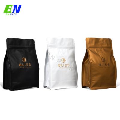 250gr 500gr Coffee Metallic Foil Flat Bottom Pouch Custom Print