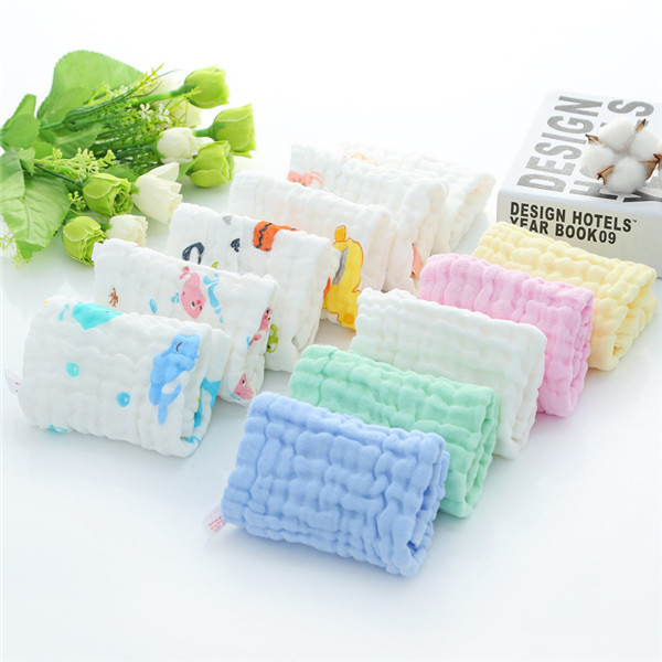 MW-005 Muslin Burp Cloths Large 20" by 10" 100% Cotton 6 Layers Extra Absorbent