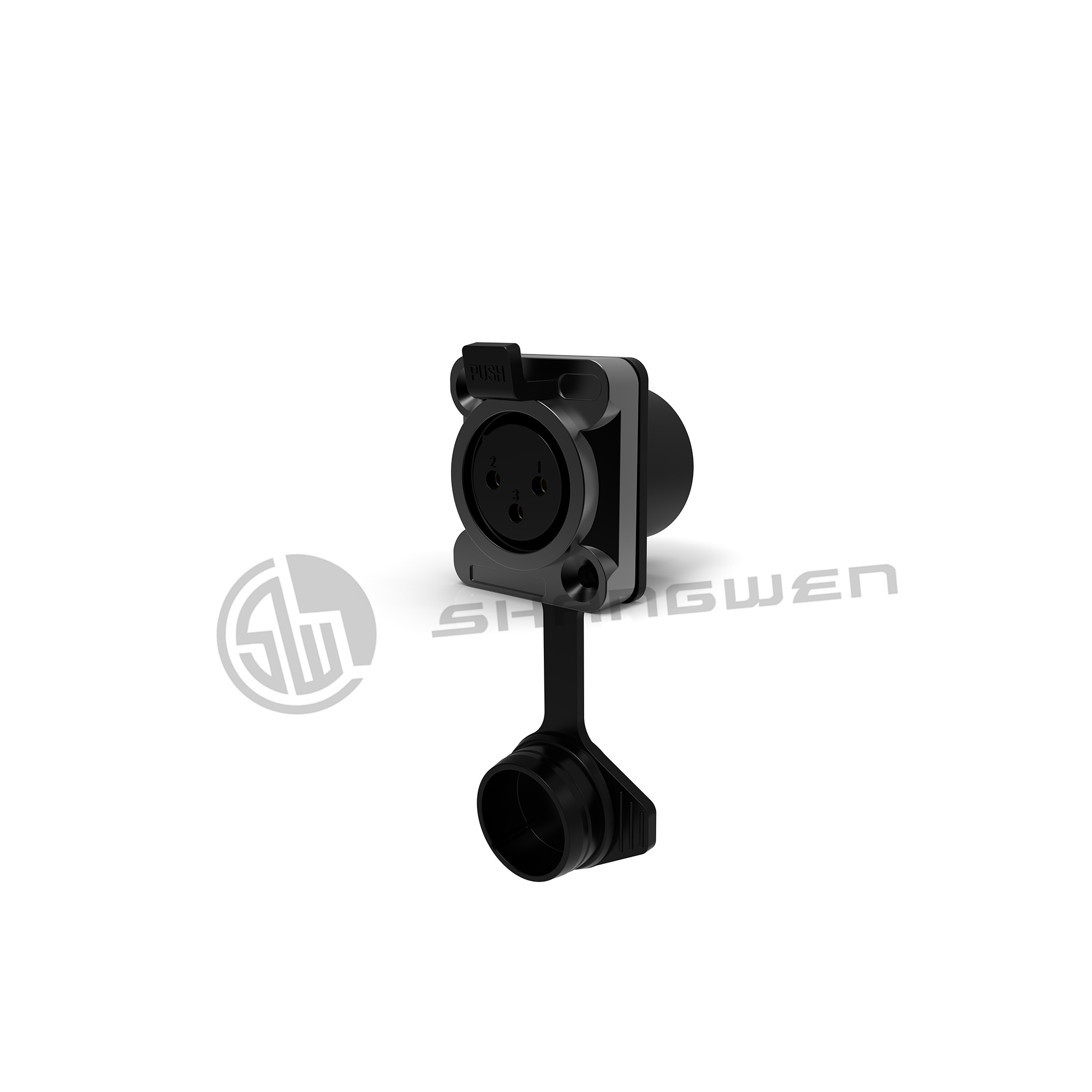 Мини XLR женский разъединитель розетка 3 штифта разъединитель водонепроницаемый наружной