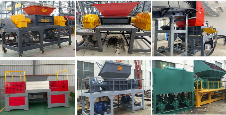 Rubber Metal Shredder Plastic Recycling Machine with and Small Scraps Weight T of 2.5
