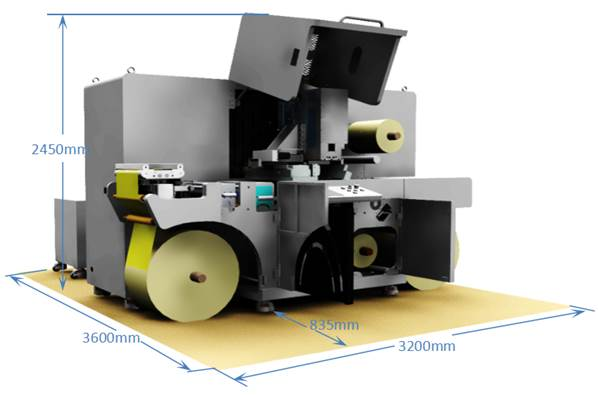 Digital Label Embellishment Machine with No Plate Required 1440*360 dpi Resolution and 3 Years Warranty