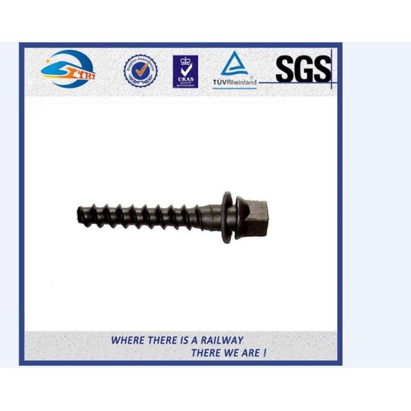 UIC Standard Large Railroad Tie Screw Spike For Fastening Rails