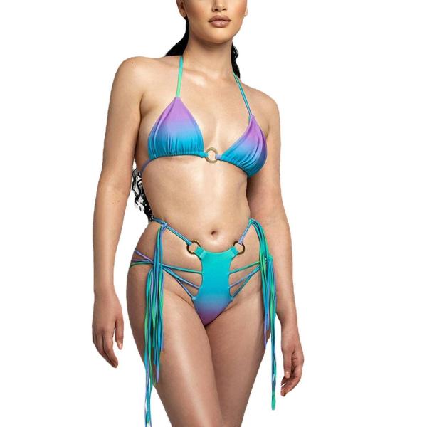 Women Split Sexy Two Piece Swimsuit Steel Plate Summer Hottest Bikini Swimsuits
