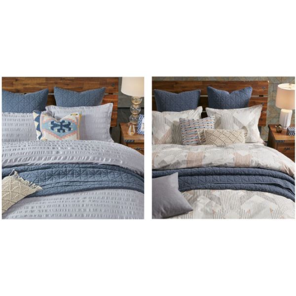 Three Colors Embroidered Full Size Quilt 3pcs Comfortable Cotton Quilt Sets