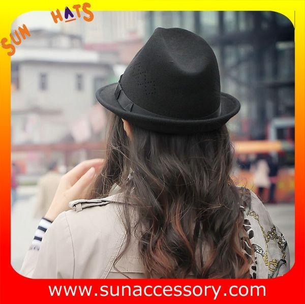 5780351 Sun Accessory customized  winner  fashion 100% wool felt fedora hats, unisex hats and caps wholesaling
