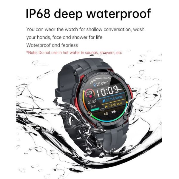 OEM ODM 1.28inch digital water resistant weight lifting heart rate monitoring custom gps tracking caller id smart phone calling V6 watch alarm clock smart home sports digital watches