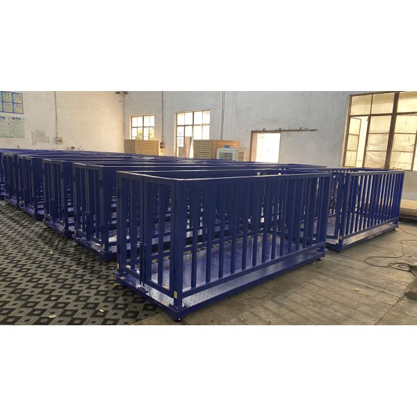 Básculas digitales LED para pesaje de ganado de 1 tonelada con jaula, rendimiento estable, báscula industrial de piso para trabajo pesado