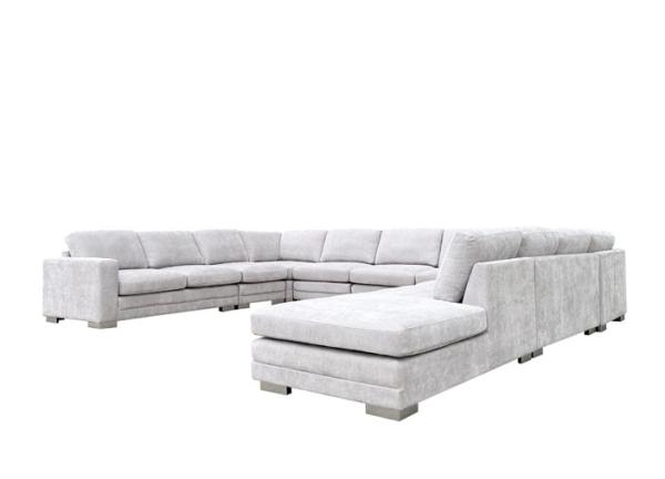 Contemporary Fabric Love Seat Sofa 8 Piece Upholstered Love Seat  Two Back Cushions