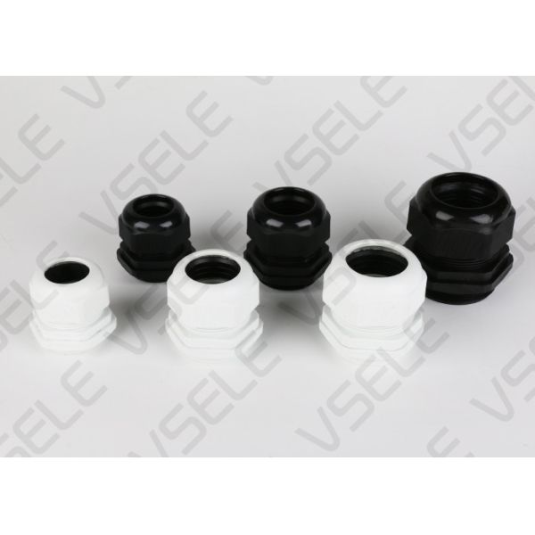 PG  Gland Nylon Cable Straps Gland Connector White Black Waterproof Plastic