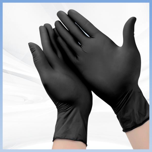 Strong Disposable Nitrile Tattoo Artist Gloves Textured Disposable Gloves