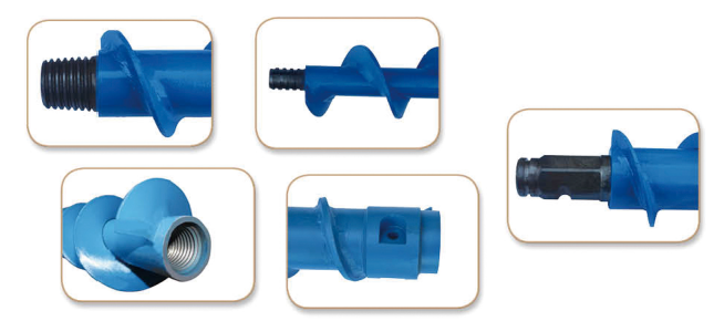 500 - 1500mm Drill Rod Spiral Geological High Wear Resistant Friction Welding