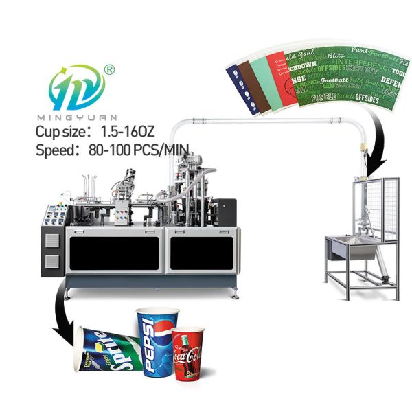 Double Wall Coffee Cup Making Machine Disposable Paper Cup Making Machine High Speed Machine Paper Cup 2-Year Warranty