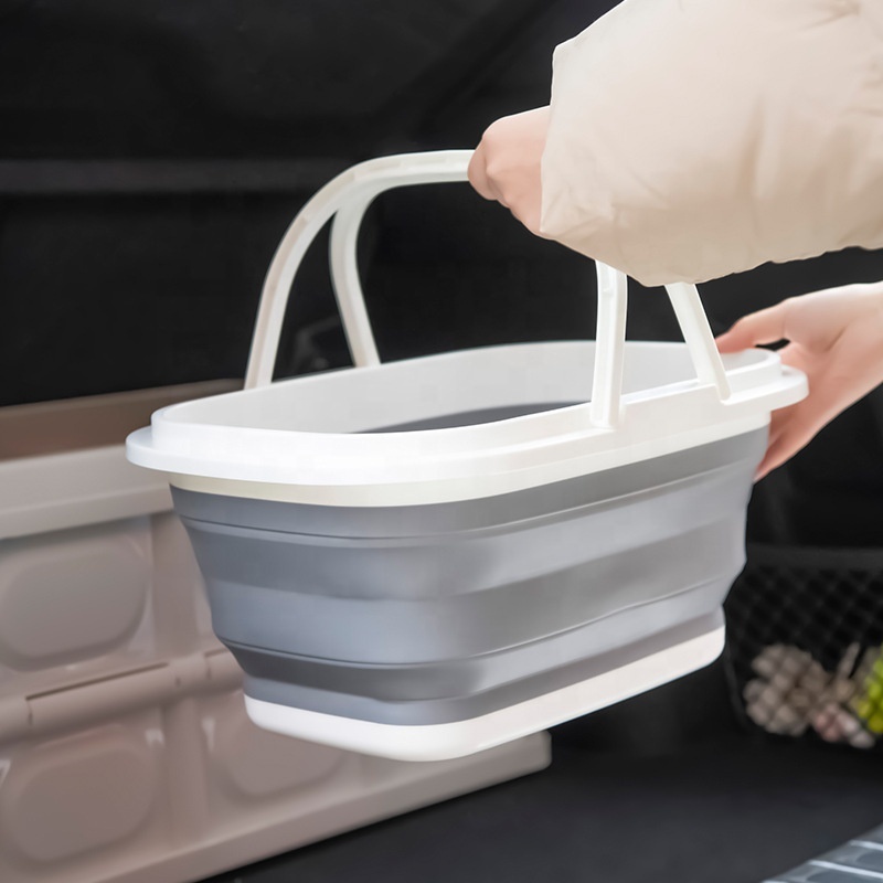 Outdoor Portable Foldable Hand Basket Outdoor Picnic Basket Foldable Mop Bucket Household Laundry Basket Portable Foldable Basin