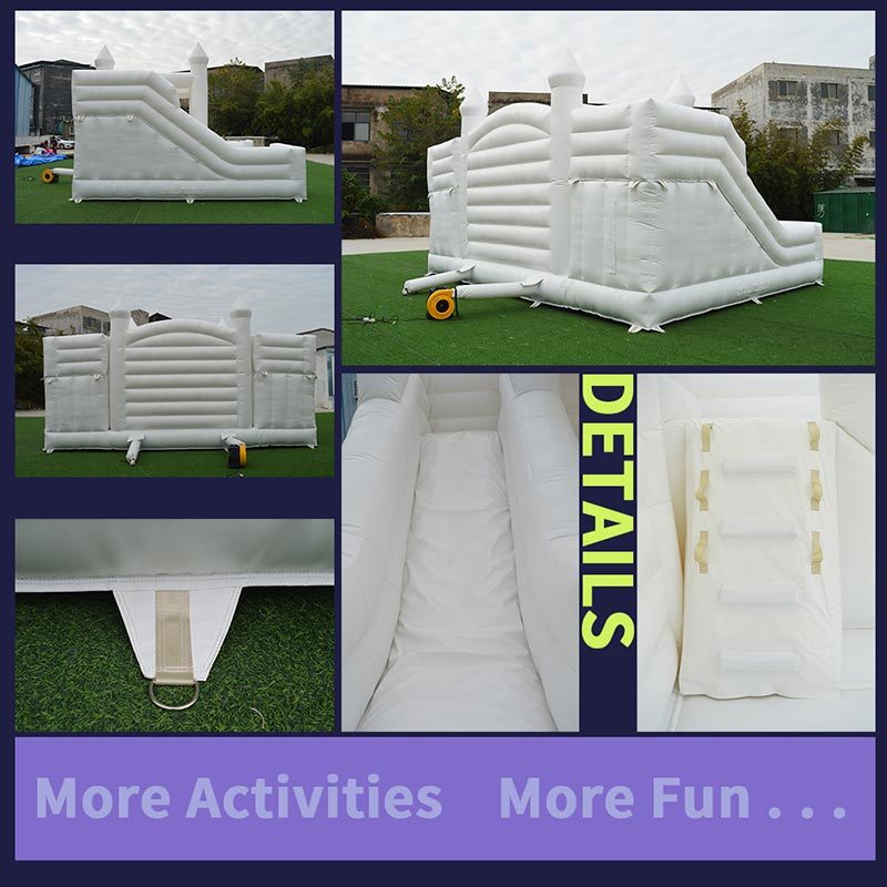 White Inflatable Castle Bouncer Jump House For Outdoor Birthday Party Rental Business