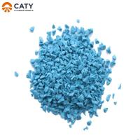 Grânulos de borracha EPDM azul Piso de playground Resistência a intempéries Boa absorção de choques