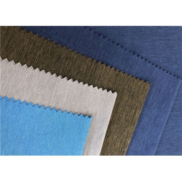 Estiramiento mecánico cubierto raya del tejido de poliester catiónico para el desgaste de los deportes al aire libre