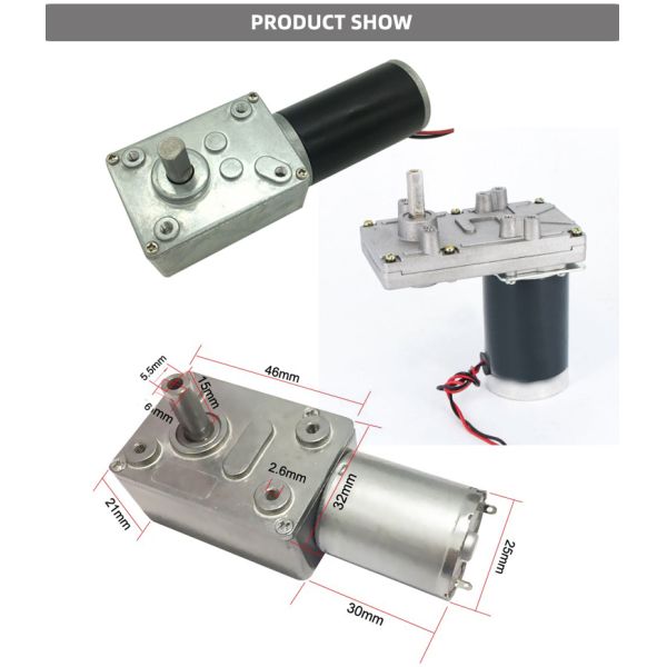 Подгонянное уменьшение Dc мотора планетарной шестерни червя 12v 24v микро-