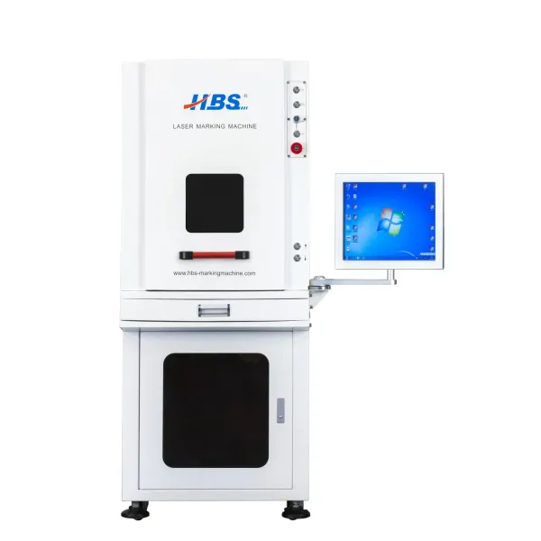 Full Enclosed 20W 30W 50W Fiber Laser Marking Machine Laser Engraving Machine