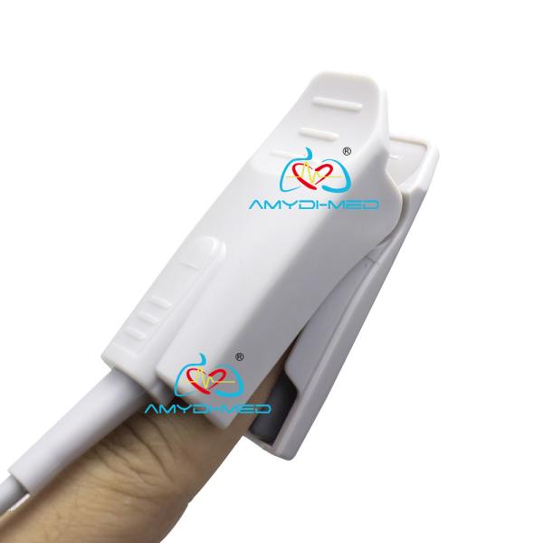 Medical Reusable  Ds100a Spo2 Sensor Adult Finger Clip 3ft TPU Material