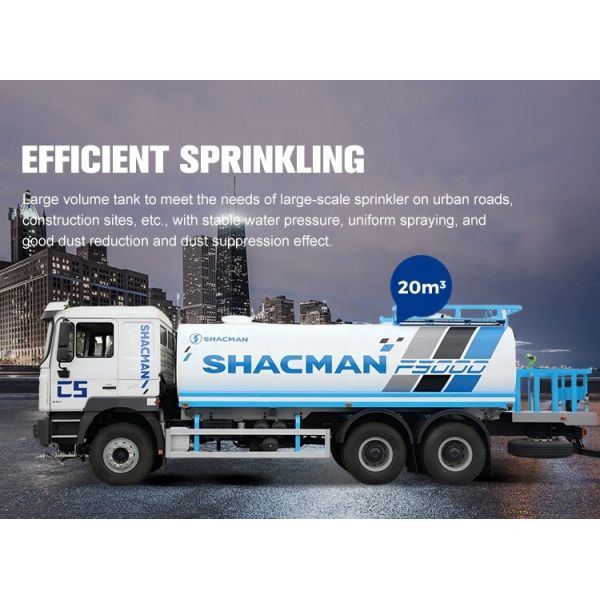 Shacman F3000 6*4 Water Tank Truck 18-20M³  Drinking Water Sprinkler Water Drilling Truck 340Hp