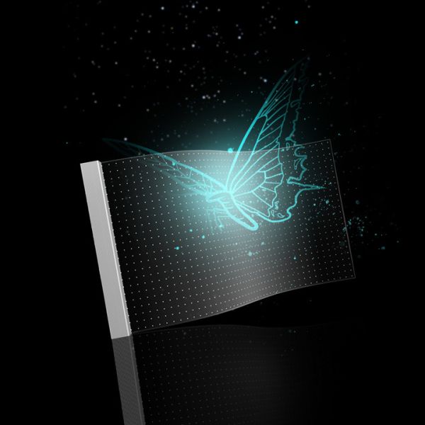 Pantalla LED interior flexible y transparente de película de vidrio de cristal de pantalla LED adhesiva