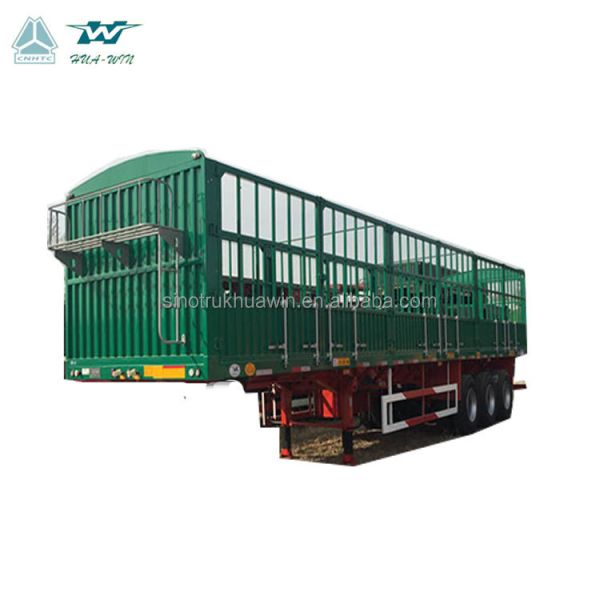 Light bubble goods livestock vegetable fruit bulk cargo transport 3 Axles 50 tons stake fence semi trailer