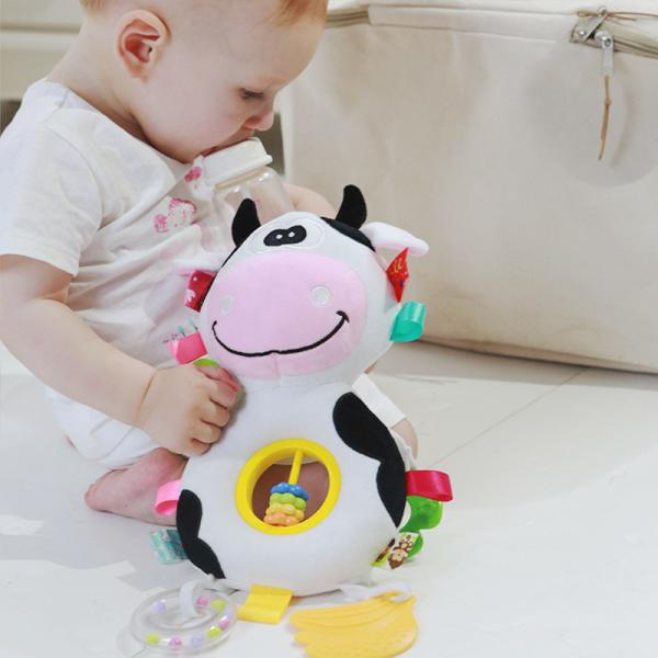 34*10cm Rattle Baby Plush Toys Early Development Hanging Stroller